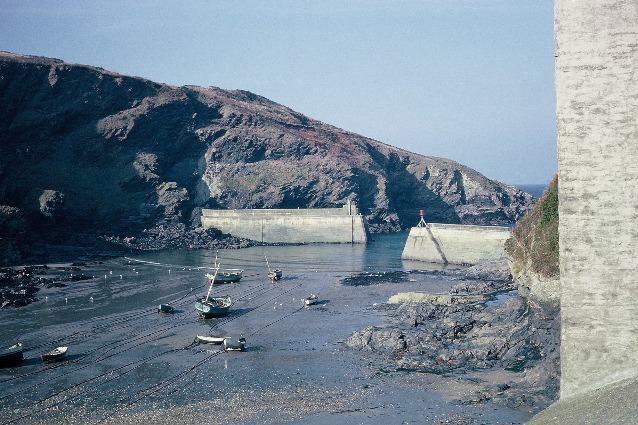 4. The harbour, with the breakwaters and Lobber Cliff