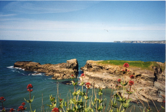 55. The Port Gaverne Main with Castle Rock and the Gut, Port Isaac Bay and Tintagel Head